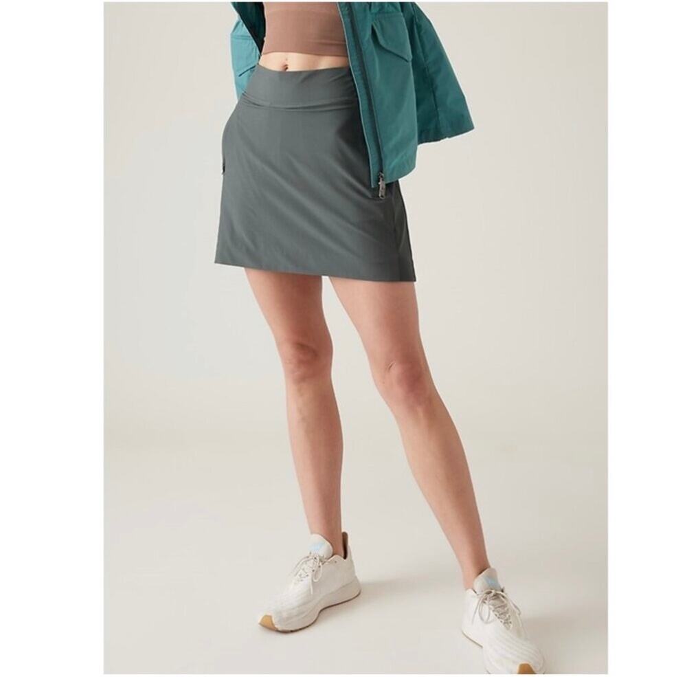 Athleta Skort Womens 0 Green Brooklyn Sporty Golf Tennis Mini Athletic Casual